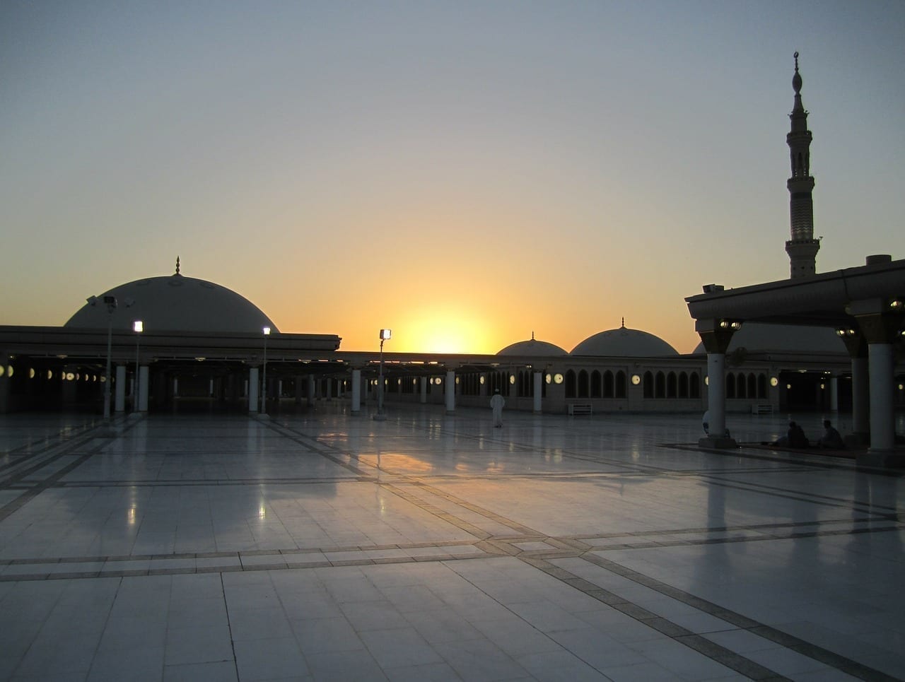 Arabia Saudí Puesta De Sol Mezquita