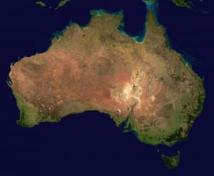 Australia Continente Vista Aérea