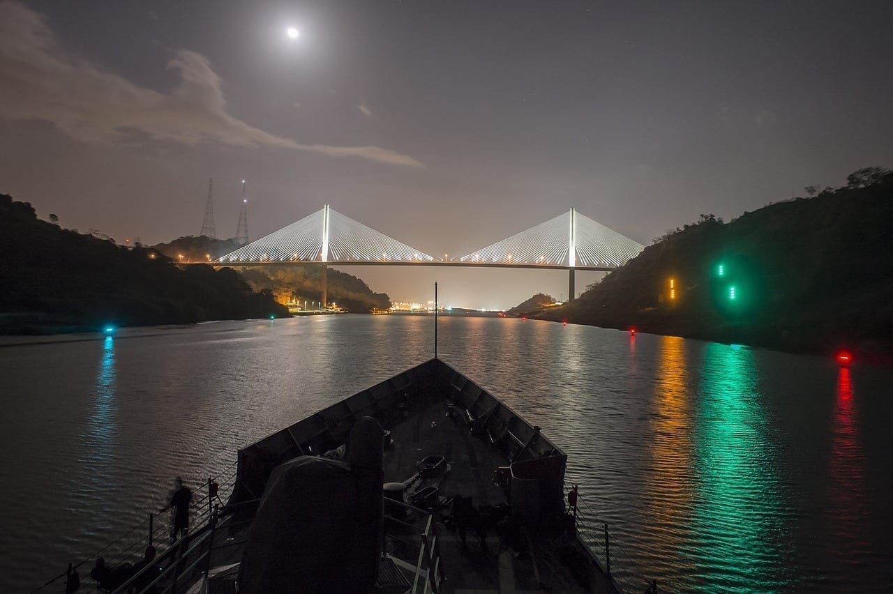 Canal De Panamá Puente Centenario Noche