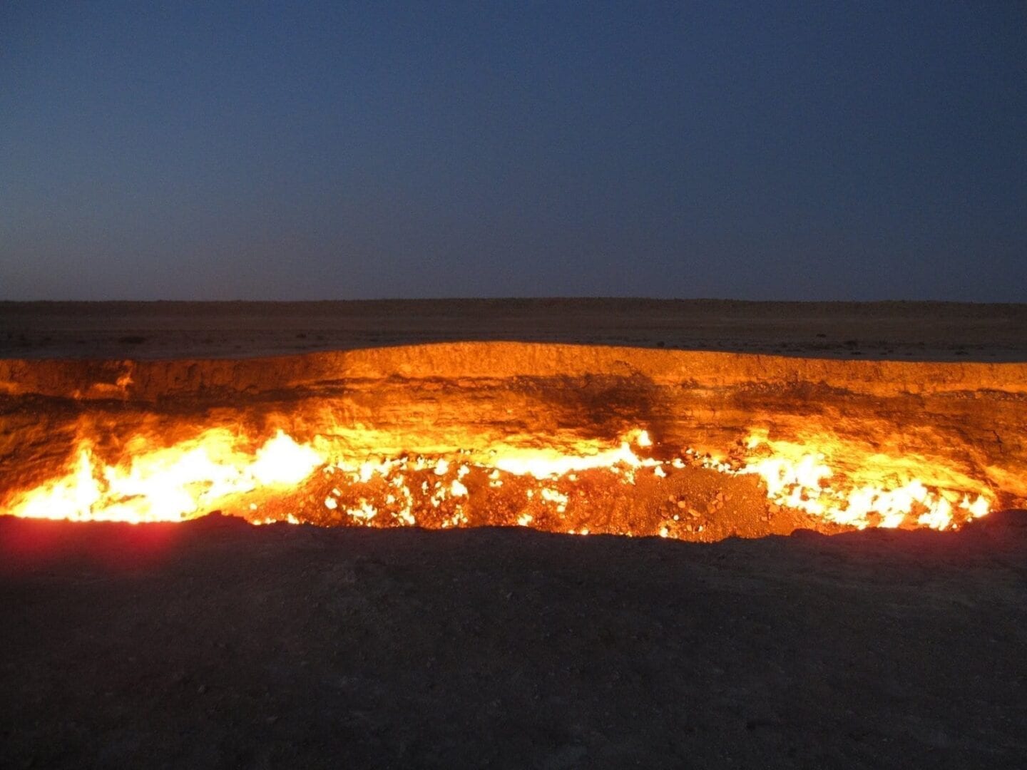 El cráter en llamas de Darvaza Turkmenistán