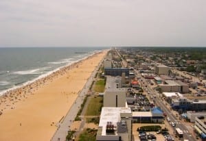 El área del complejo turístico de Virginia Beach Estados Unidos