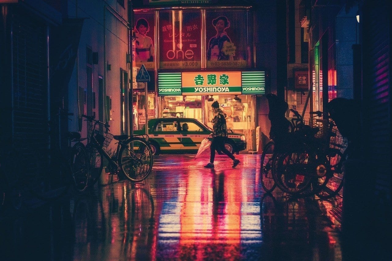 Japón Osaka Noche