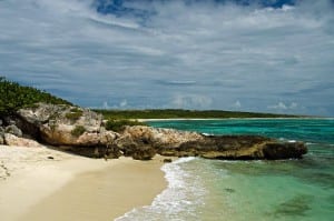 La costa este de Tintamarre Anguilla