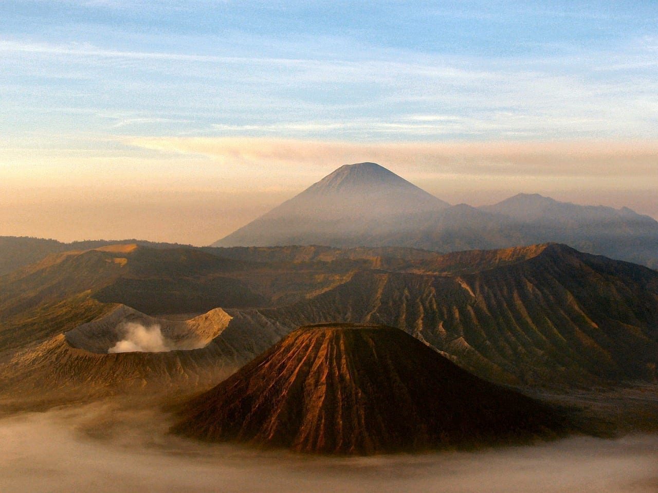 Volcán Java Indonesia
