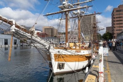 Australia Tasmania Hobart Barco De Madera Festival Australia