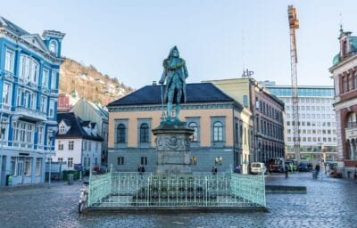 Bergen Noruega Estatua Noruega