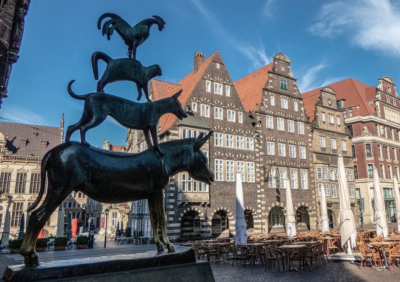Bremen Músicos De La Ciudad Estatua Alemania