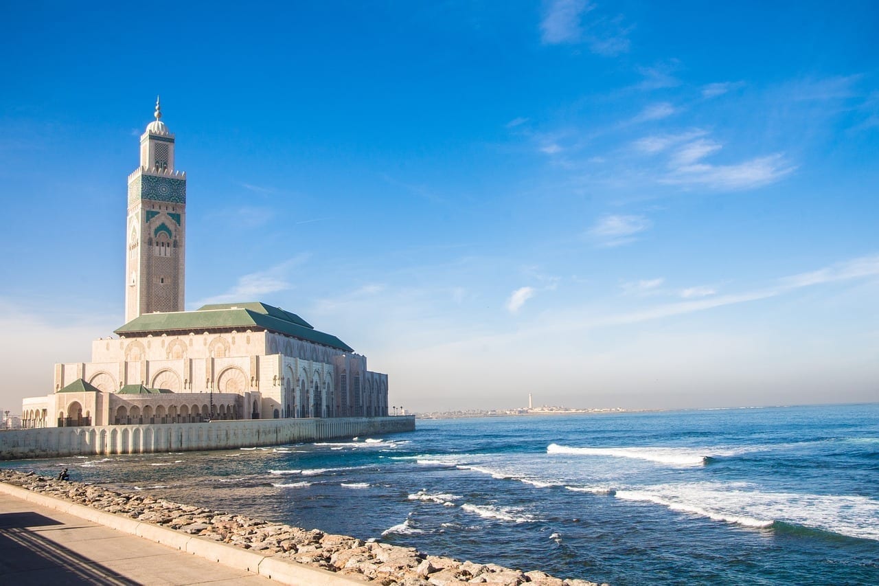 Casablanca Mezquita Mar Marruecos