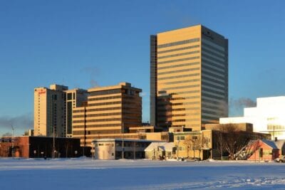 Edificio Conoco-Phillips. El edificio más alto de Alaska Anchorage Estados Unidos