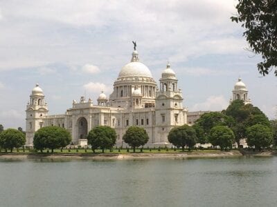 El Victoria Memorial, un recordatorio del Raj. Calcuta India