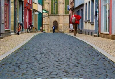 Erfurt Centro Historico Callejón Alemania