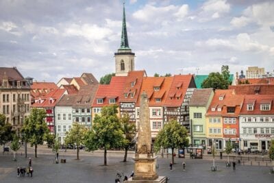 Erfurt De La Ciudad Paisaje Alemania