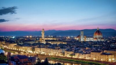 Florencia Horizonte Puesta De Sol Italia