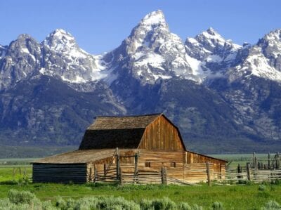 Granero mormón, Parque Nacional del Gran Teton Grand Teton WY Estados Unidos