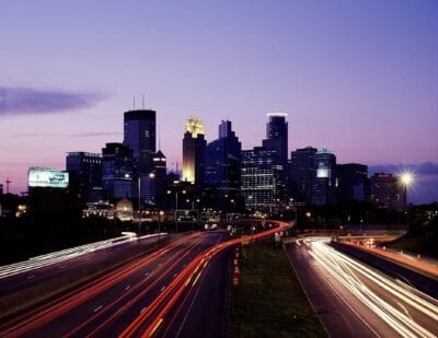 Horizonte De La Ciudad Minneapolis Centro De La Ciudad Estados Unidos