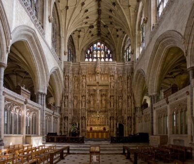 Interior de la Catedral de Winchester Winchester Reino Unido