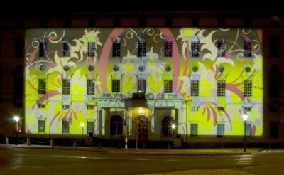 La Biblioteca Universitaria Carolina Redivia durante Allt Ljus på Uppsala. Uppsala Suecia