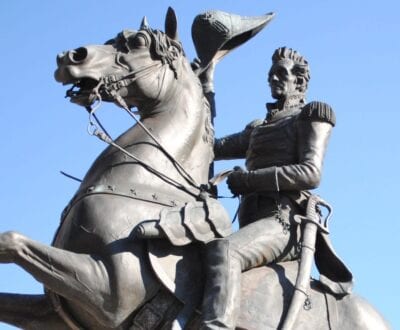 La estatua de Andrew Jackson, cerca de Jacksonville Landing Jacksonville (Florida) Estados Unidos