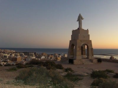 La estatua de San Cristóbal Almería España