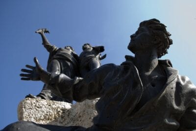 La estatua del mártir en la Plaza del Mártir Beirut Líbano