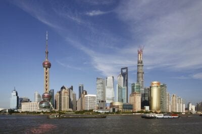 Lujiazui, visto desde el Bund Shanghái China