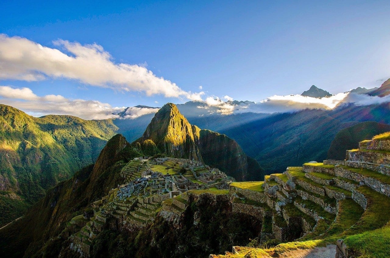 Machu Picchu Ruinas Montañas Perú