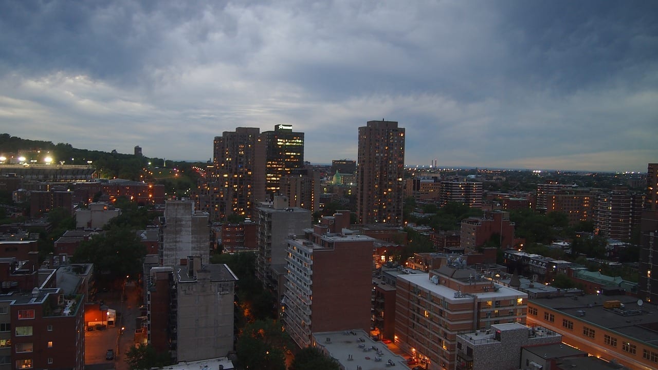 Montreal Noche Crepúsculo Canadá