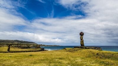 Paisaje Isla De Pascua Cielo Azul Chile