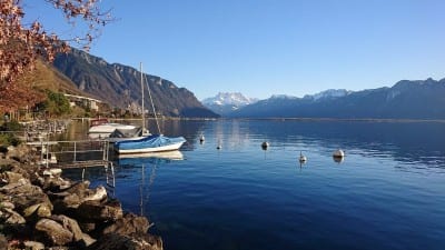 Paisaje Lago Montreux Dents-du-midi Suiza