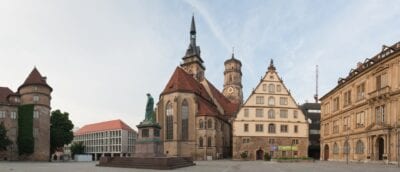 Panorama de la Schillerplatz Stuttgart Alemania