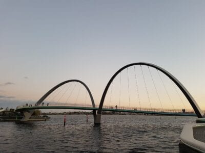 (1.) Perth Puente Puesta De Sol Australia