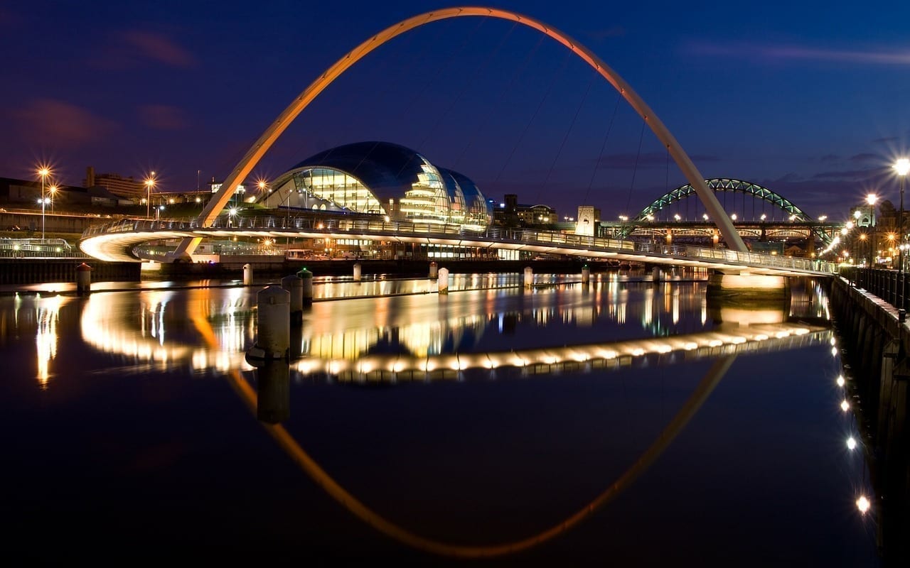 Puente Del Milenio Gateshead Newcastle Reino Unido