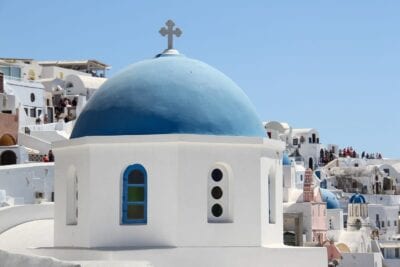 Santorini La Oficina De Auditoría Interna Iglesia Grecia