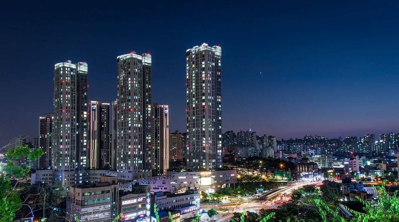 Seúl Vista De Noche Cbd Corea del Sur
