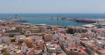 Vista del puerto desde la Alcazaba Almería España