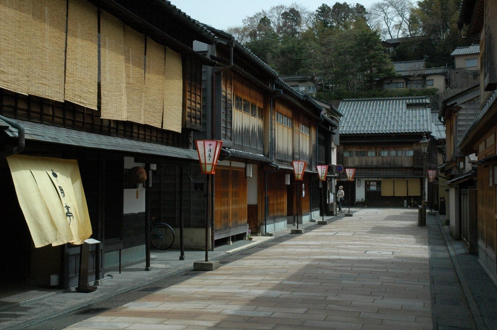 Casas de té en Higashi-Chayamachi Kanazawa Japón