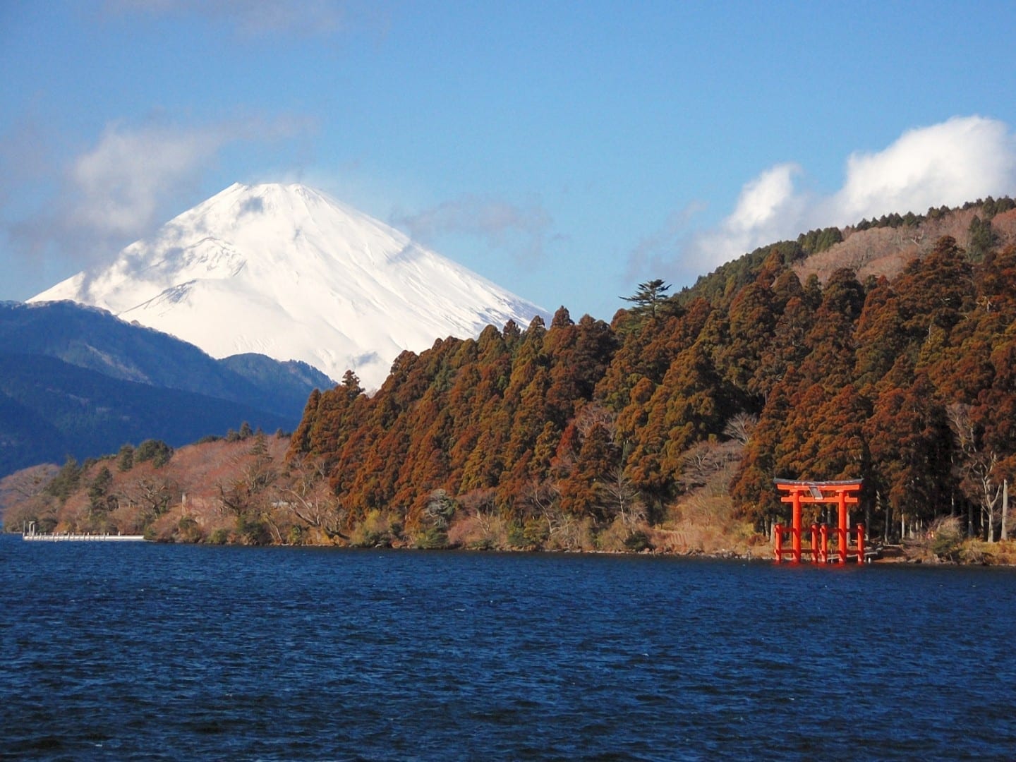 El lago Ashi y el monte Fuji Hakone Japón