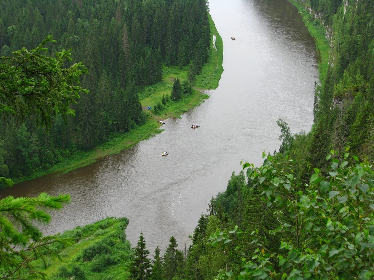 El Río усьва Krai De Perm Verano Rusia