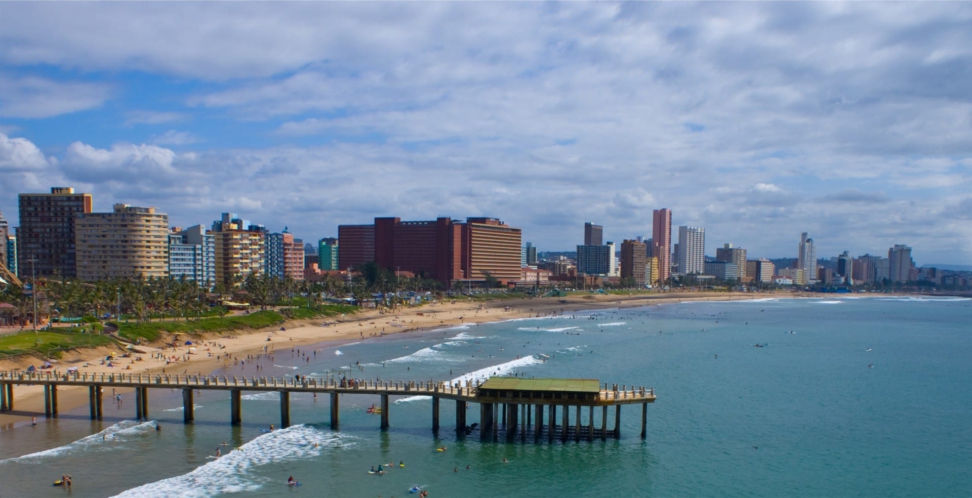 En la playa de Durban. Durban República de Sudáfrica