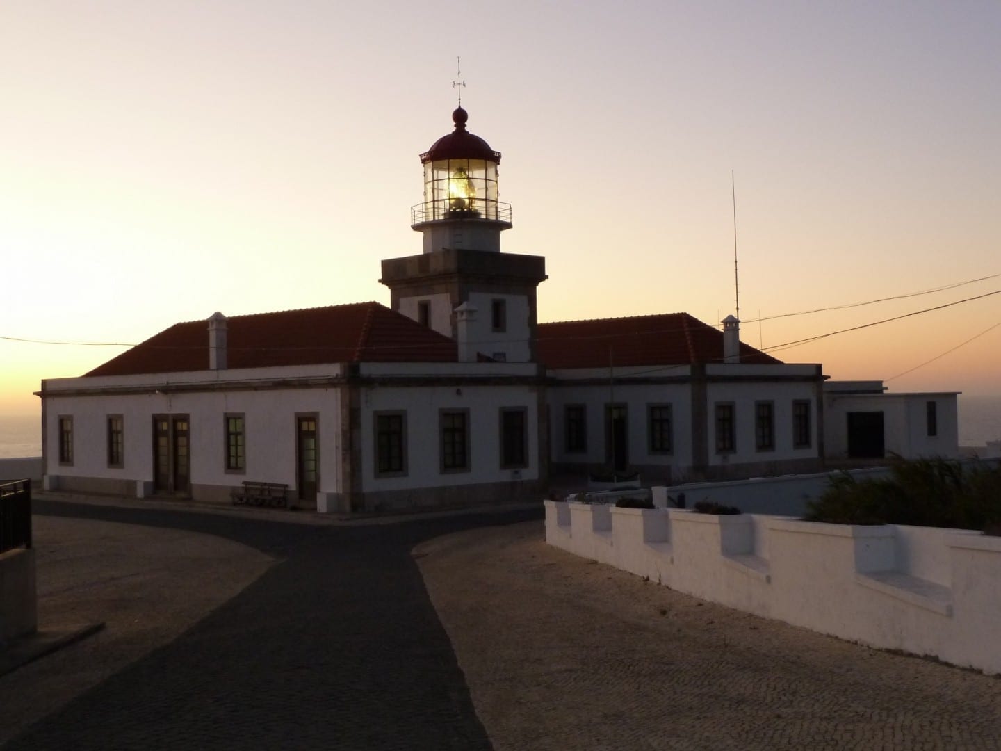 Faro de Cabo Mondego al atardecer Figueira da Foz Portugal