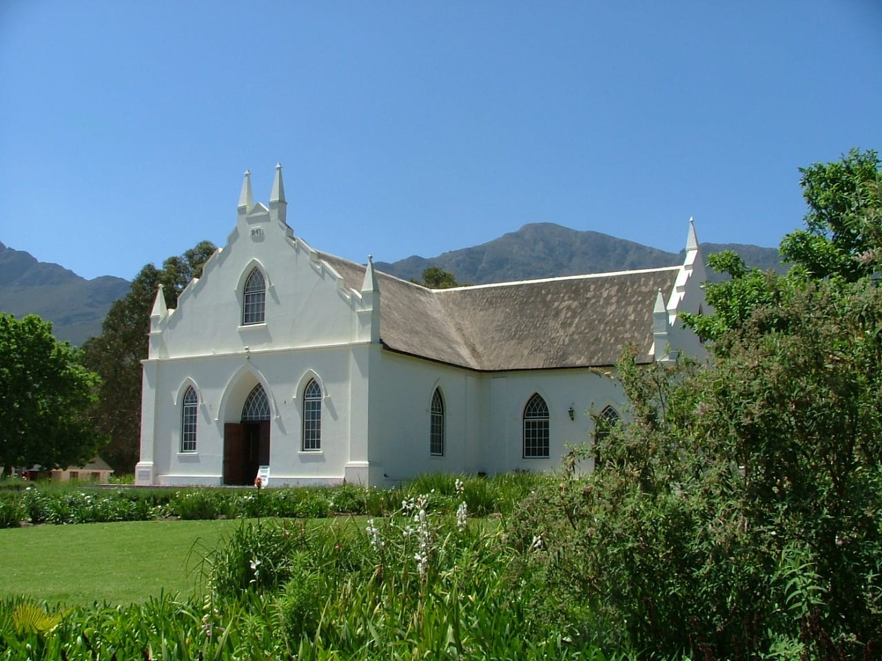 Iglesia en Franschhoek. Franschoek República de Sudáfrica