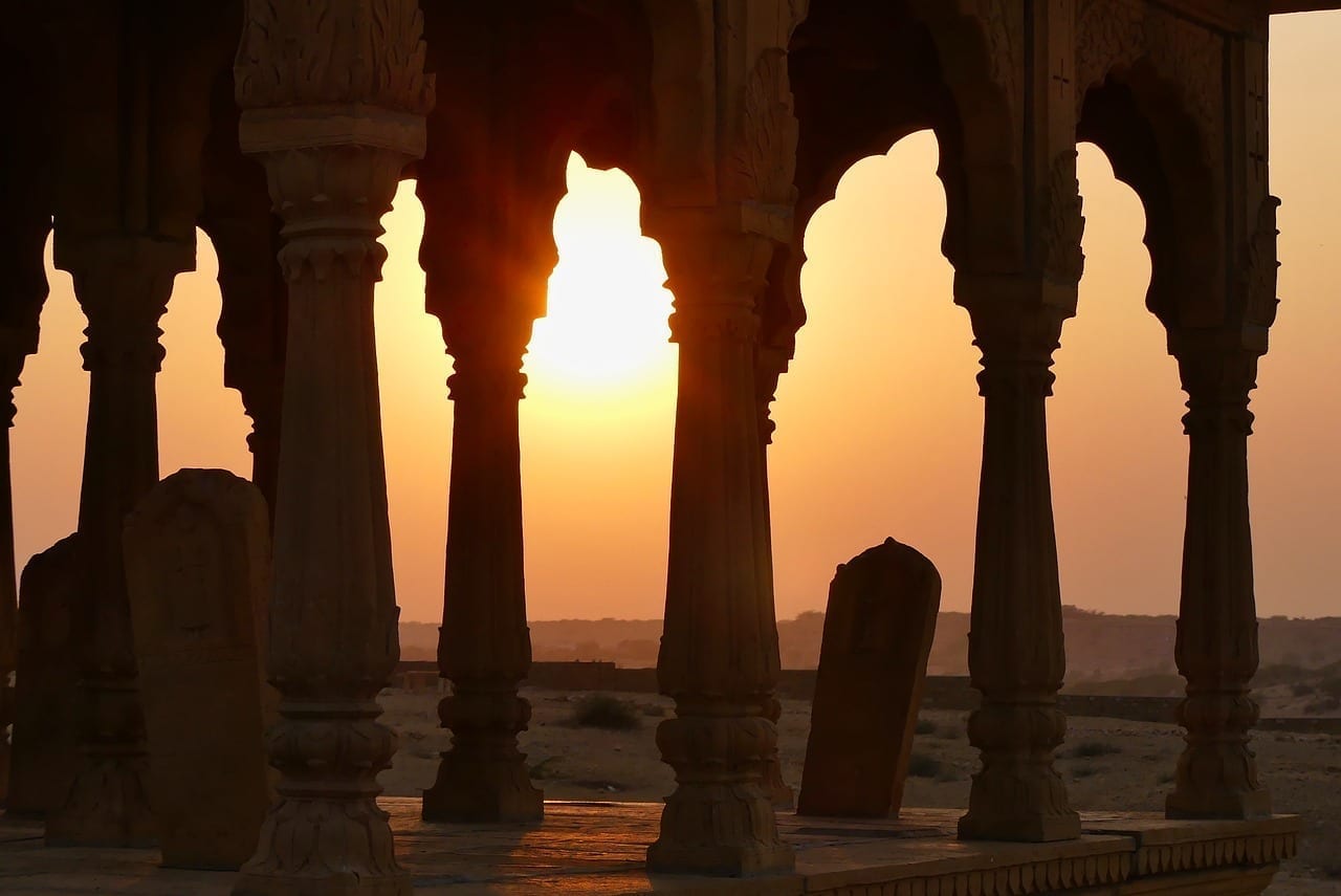 Jaisalmer Sunset Point La India Puesta Del Sol India