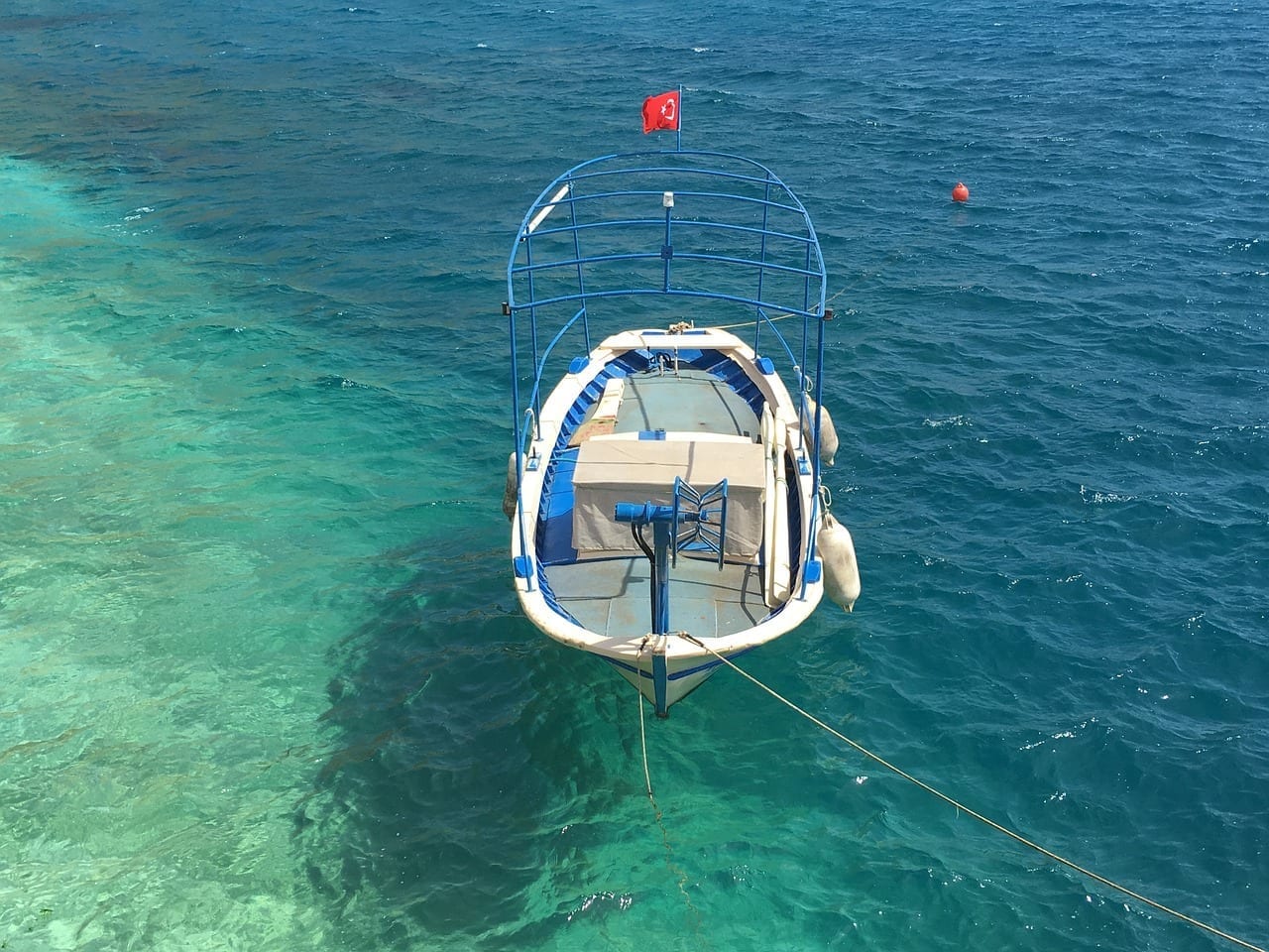 Kalkan Barco De Pesca Mar Egeo Turquía