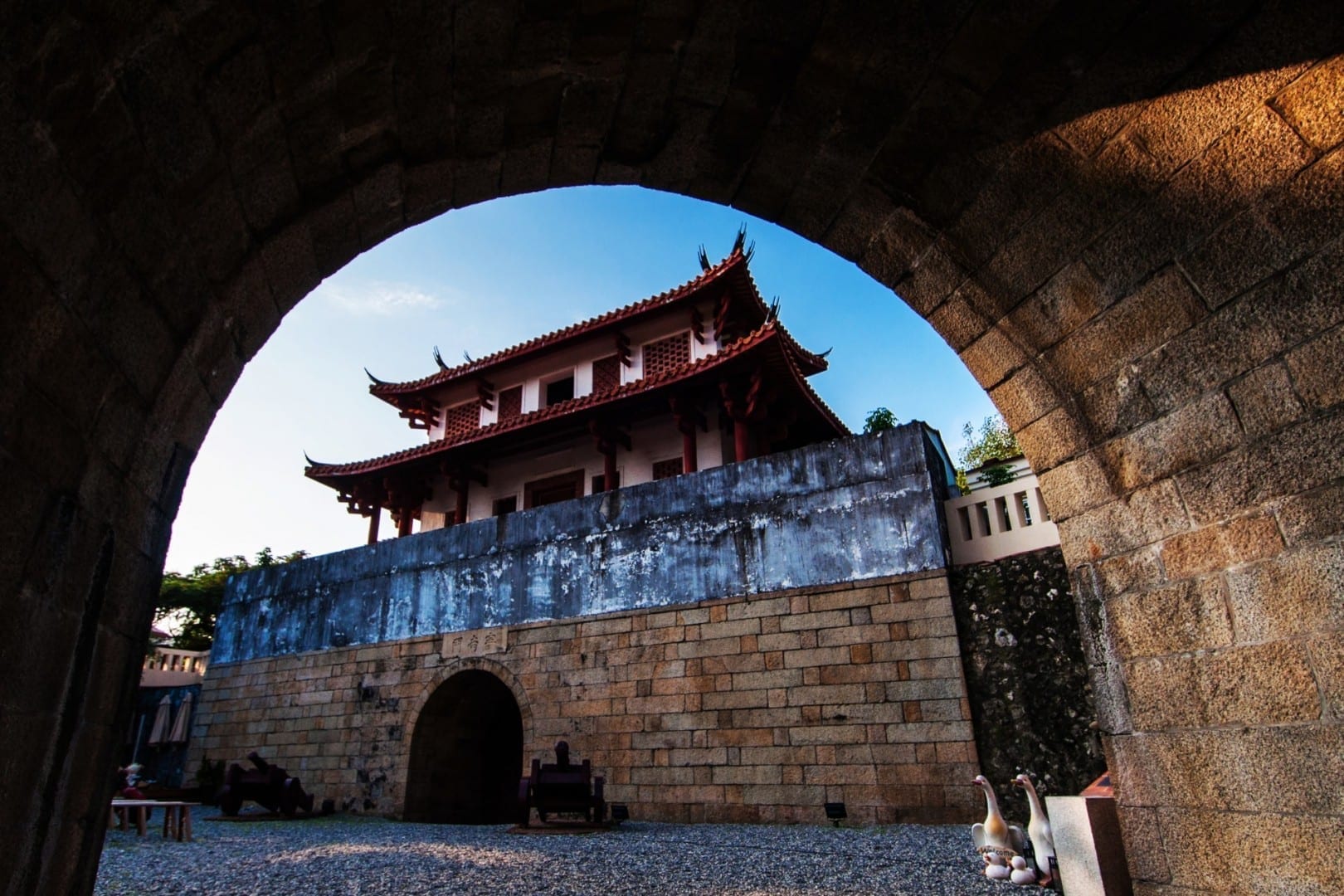 La Gran Puerta Sur, un remanente de las viejas murallas de la ciudad Tainan Taiwán