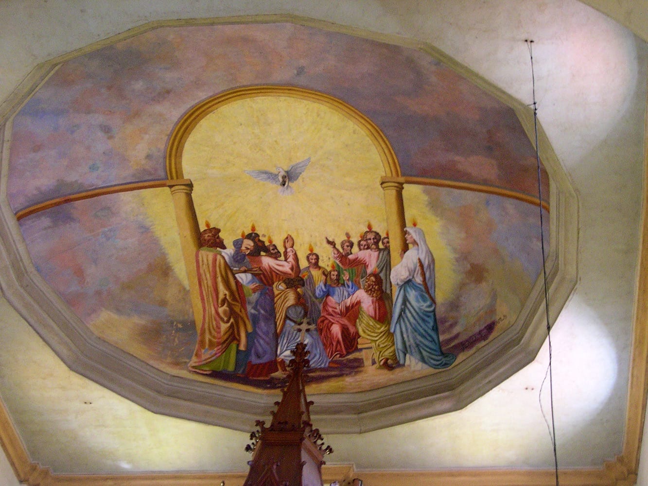 La pintura del techo de la Iglesia de Sta. Ana Iloílo Filipinas