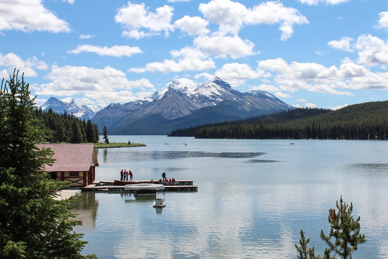 Lago Maligne Jasper Alberta Canadá