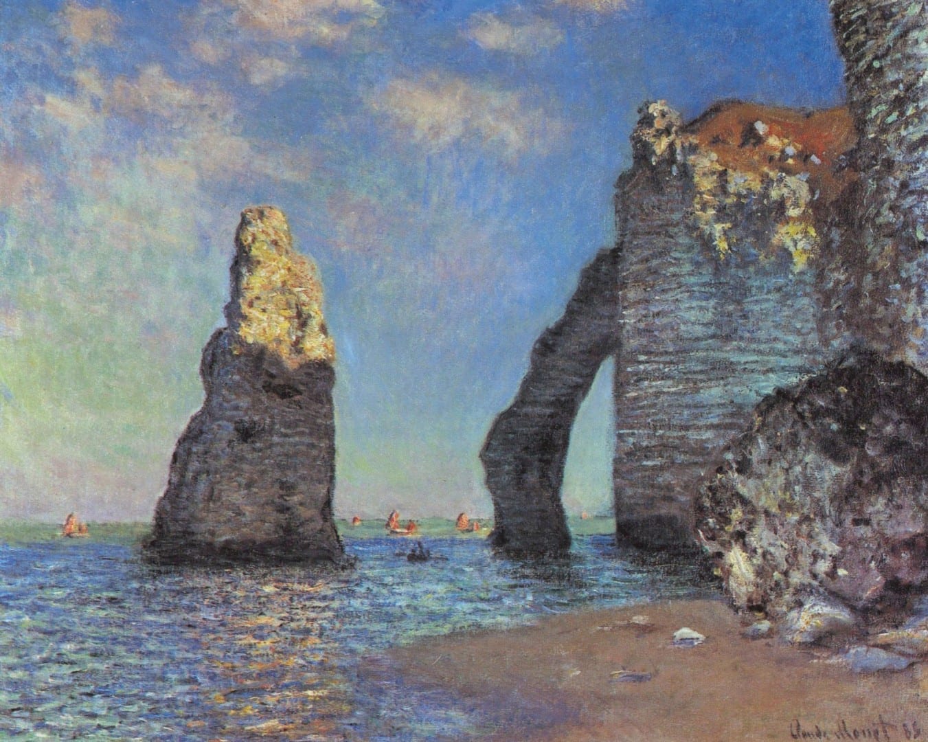 Los acantilados de Étretat, Claude Monet Étretat Francia