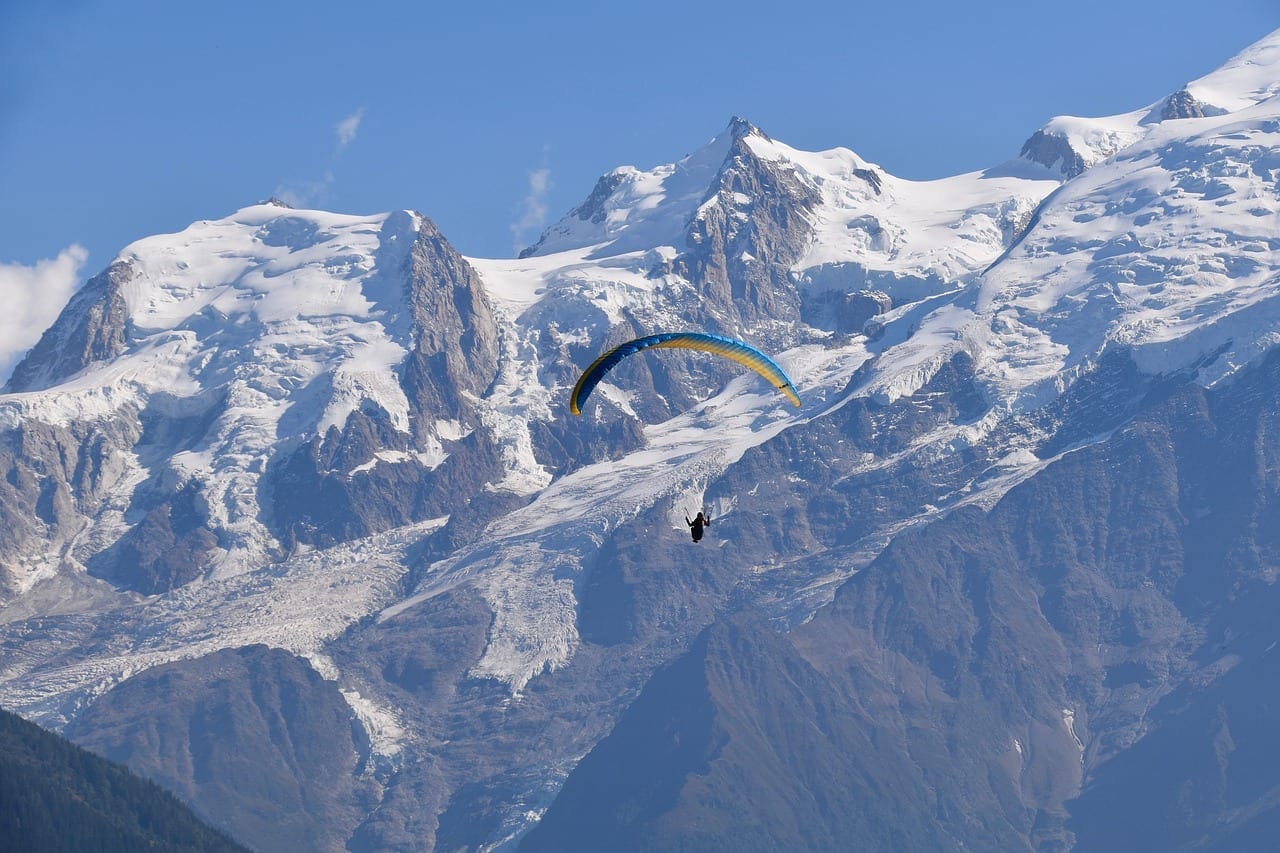 Parapente Vistas Panorámicas Mont Blanc Francia