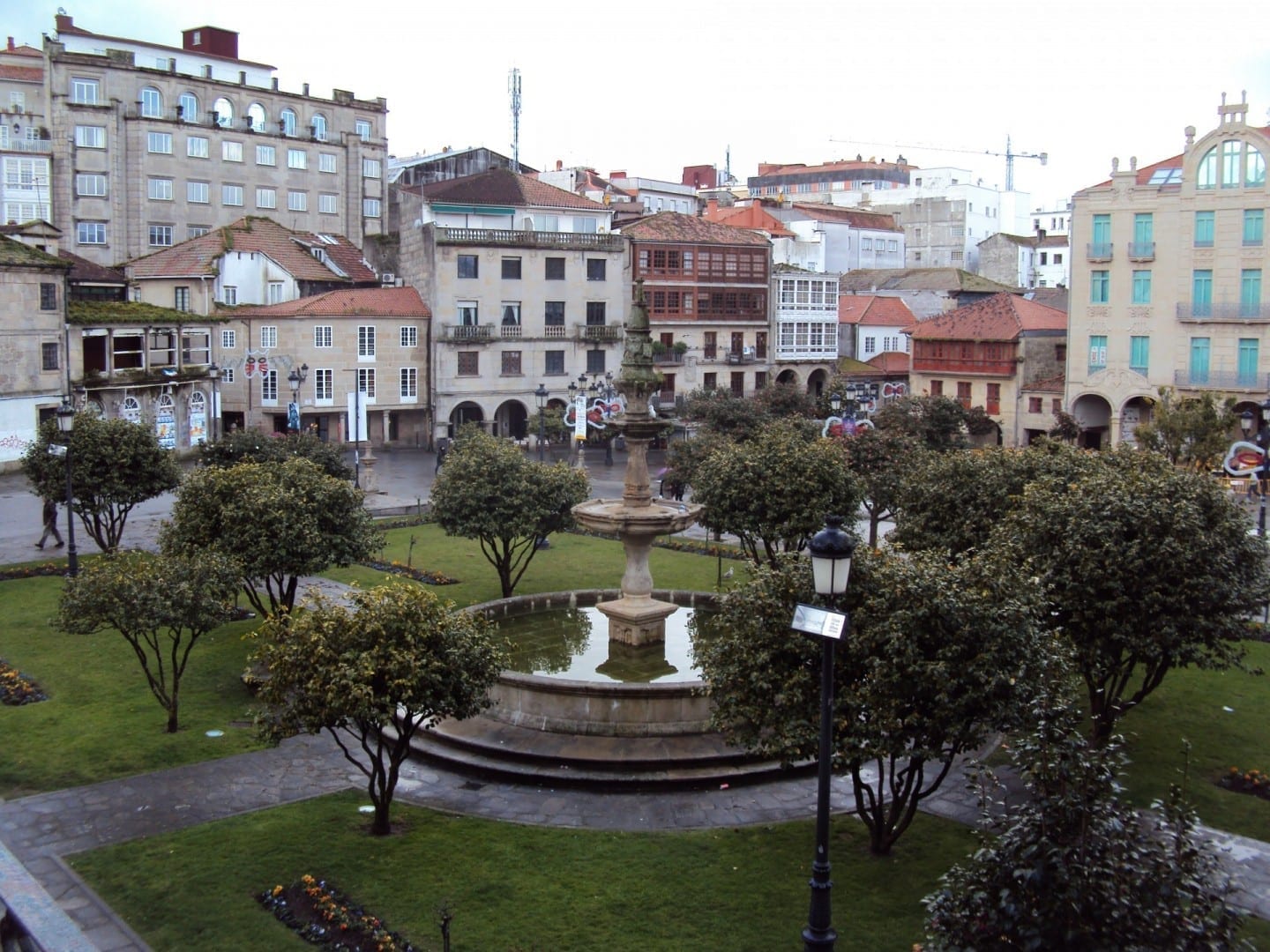Plaza de la Herrería, zon monumental, depicted in 2009 Pontevedra (Provincia) España