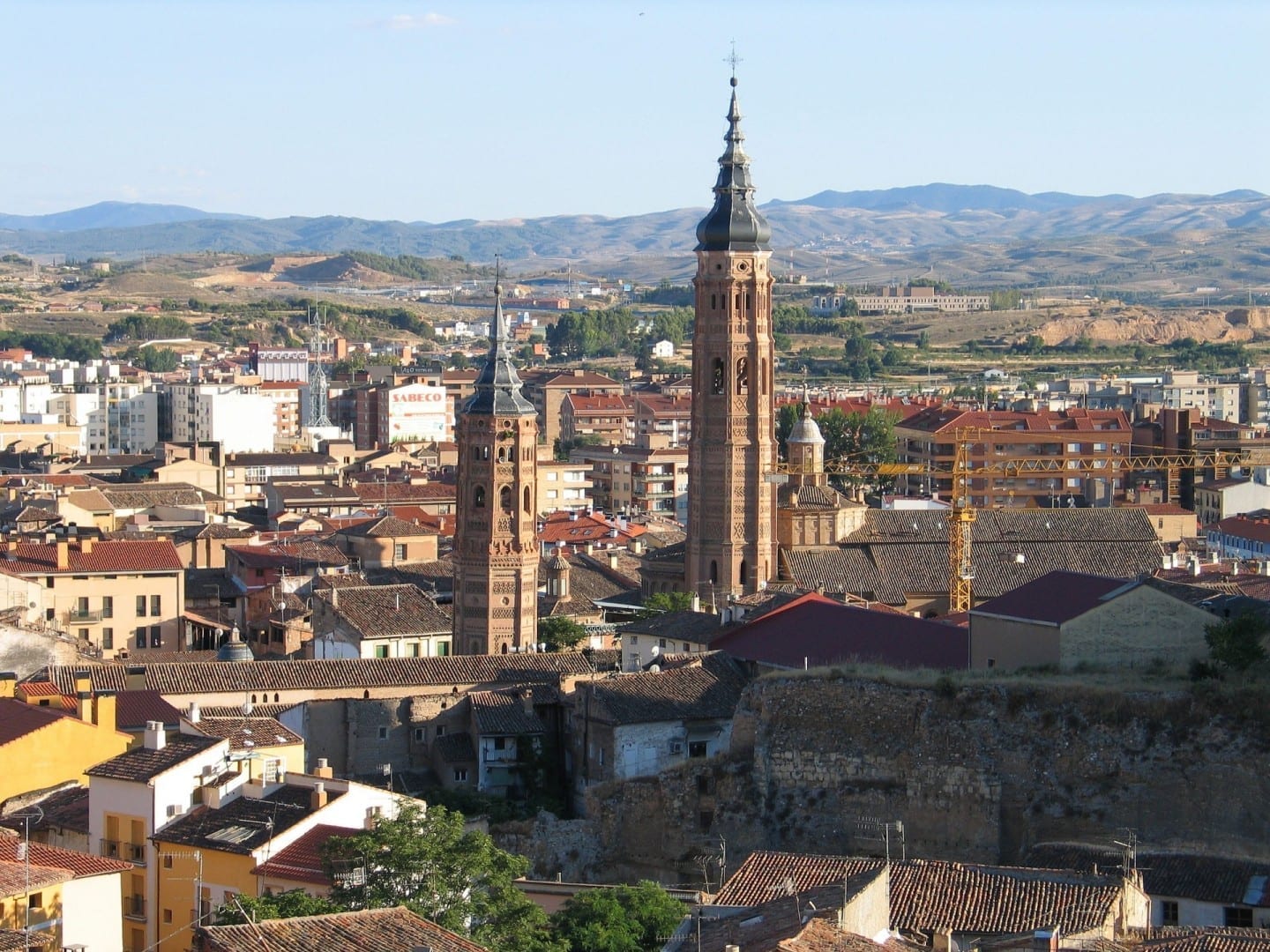 Torres de la iglesia Mujedar en Calatayud, Aragón Calatayud España